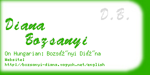 diana bozsanyi business card